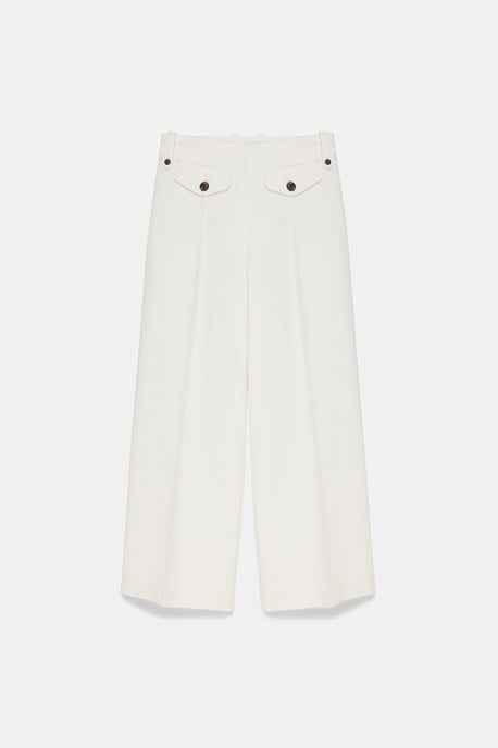 High-Waisted Katoenen Poplin Capri Culottes - Image 5