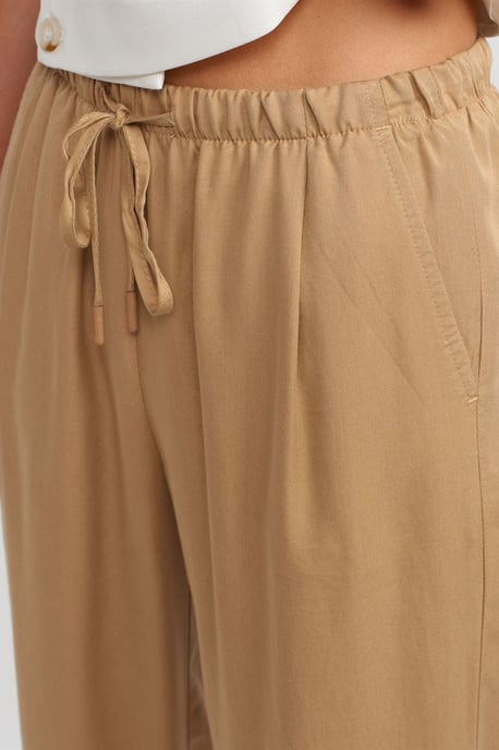 Dames Wijde Tencel Broek met Touwtjes in de Taille - Image 4