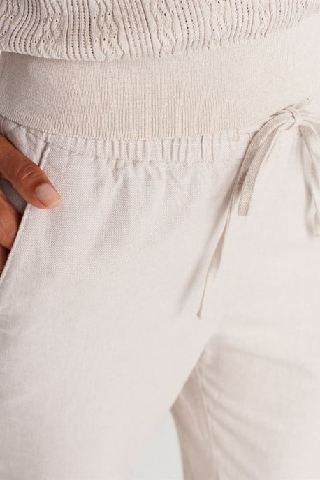 Hoge Taille Tencel Broek met Koord taille - Image 3