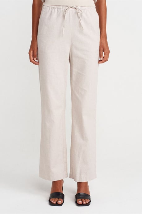 Hoge Taille Tencel Broek met Koord taille - Image 4
