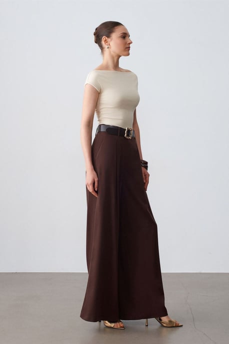 Hoge Taille Plissé Wijde Pantalon - Image 1