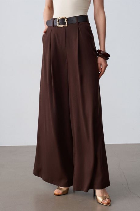 Hoge Taille Plissé Wijde Pantalon - Image 3