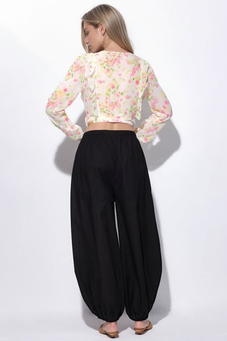 Elastic Waist Balloon Pants - Image 3