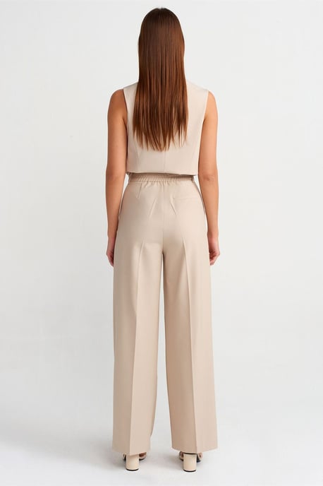 High-Waist Wide-Leg Crepe Trousers With Belt - Image 2