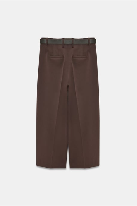 Hoog-Waisted Ceintuur Crepe Culottes - Image 6