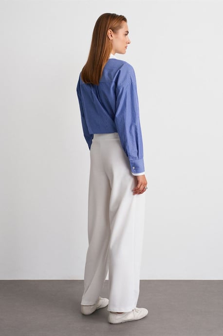 Hoge Taille Vlotte Leg Crepe Broek - Image 2