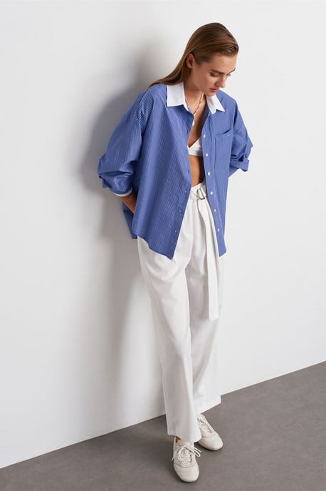 Hoge Taille Vlotte Leg Crepe Broek - Image 3