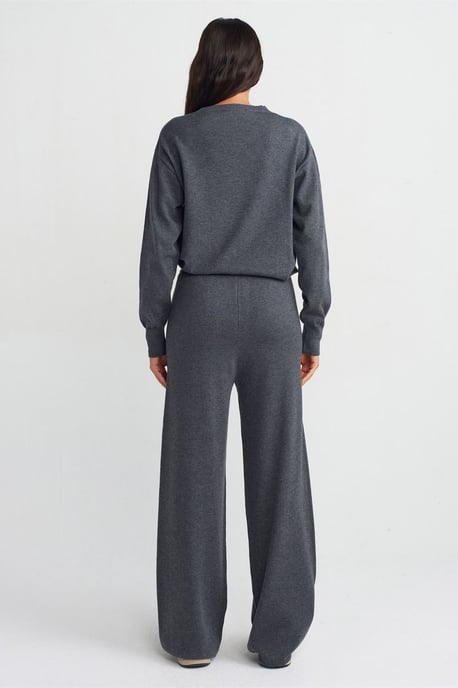 Kvinnors vida Lurex-stickade byxor - Image 2