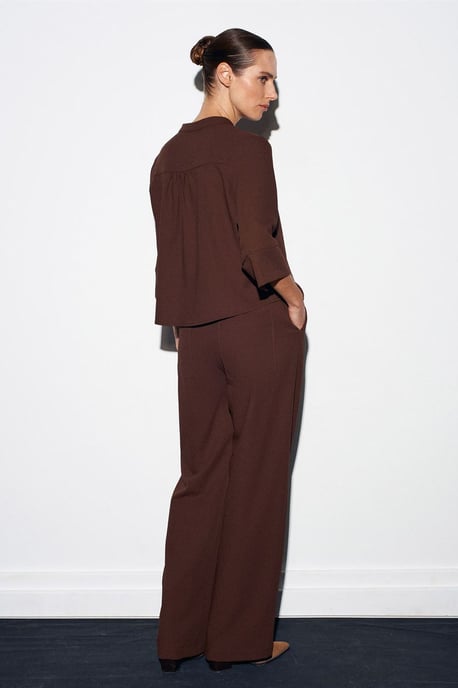 Women's Wide-Leg Crepe Trousers - Image 2