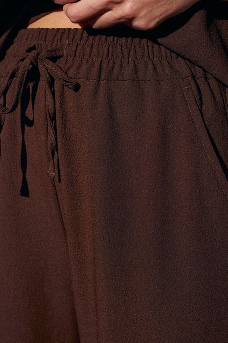 Women's Wide-Leg Crepe Trousers - Image 4