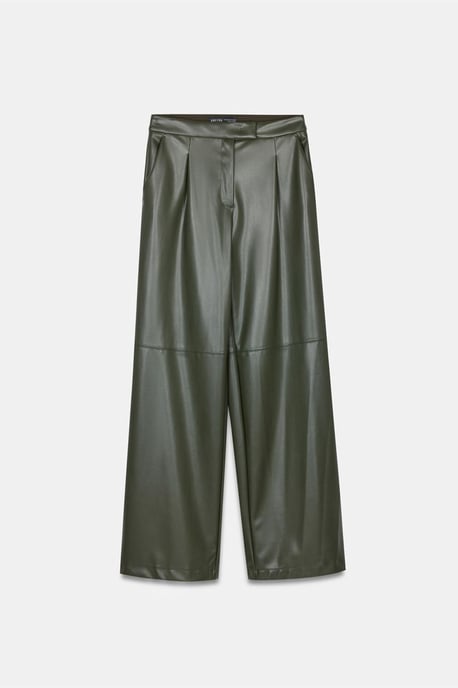 Hoogwaardige Wijde Fake Leer Broek - Image 5