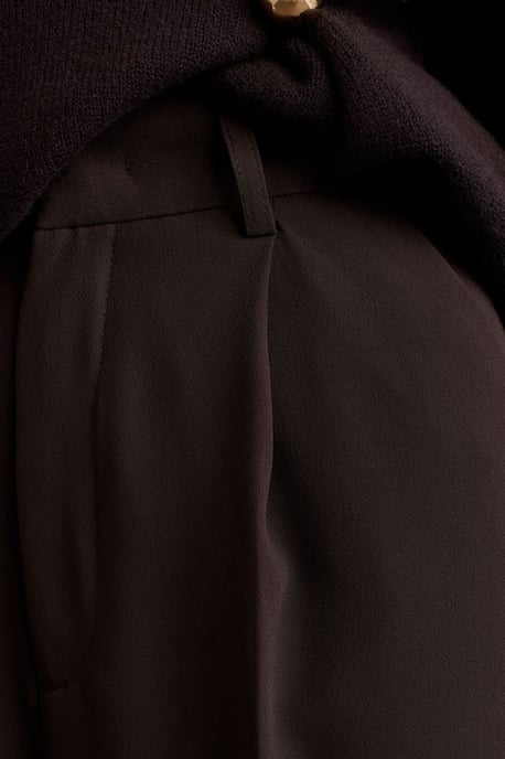High-waist Wide-leg Crepe Trousers - Image 4