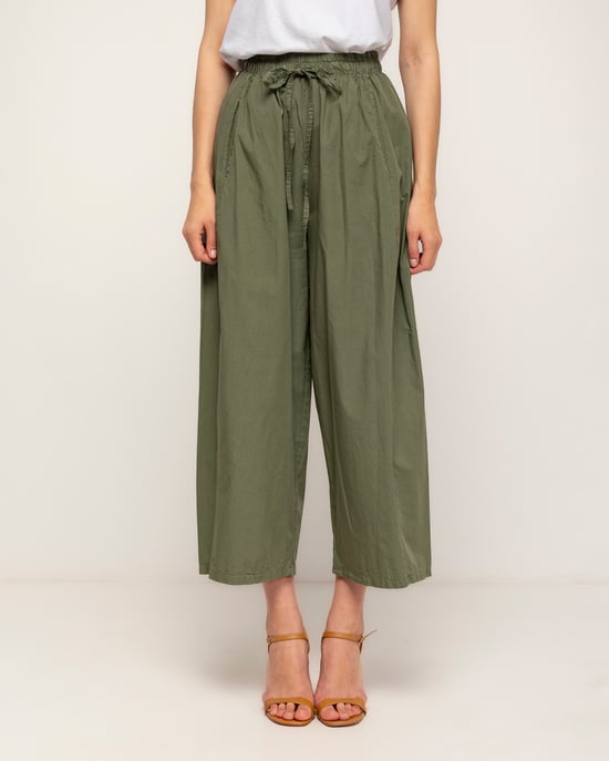 Rechte broek met zakken en elastische taille - Image 2