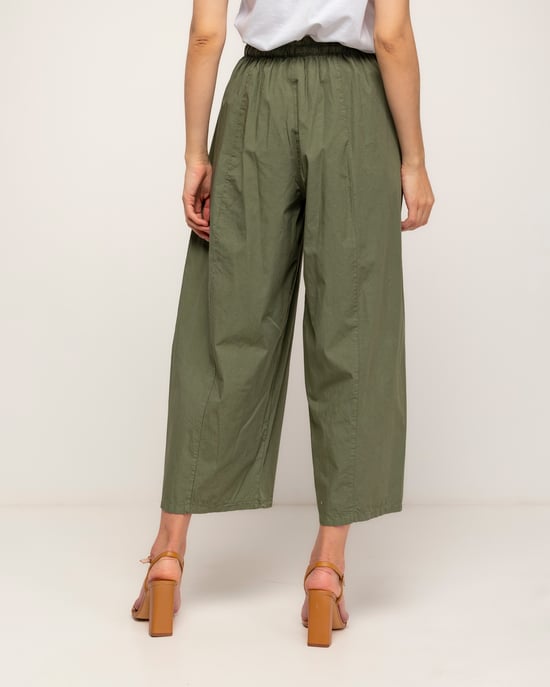 Rechte broek met zakken en elastische taille - Image 3