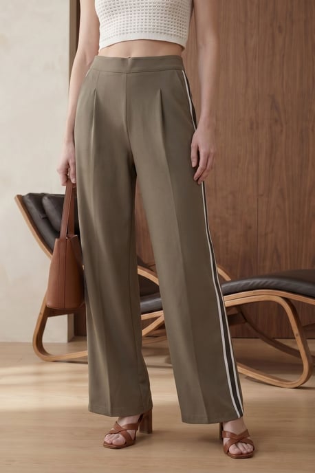 Hoge Taille Plissé Wijde Pantalon - Image 2