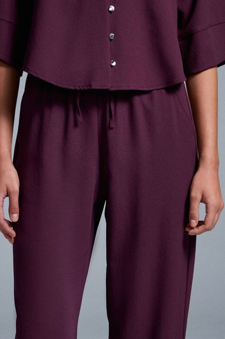 Women's Wide-Leg Crepe Trousers - Image 4
