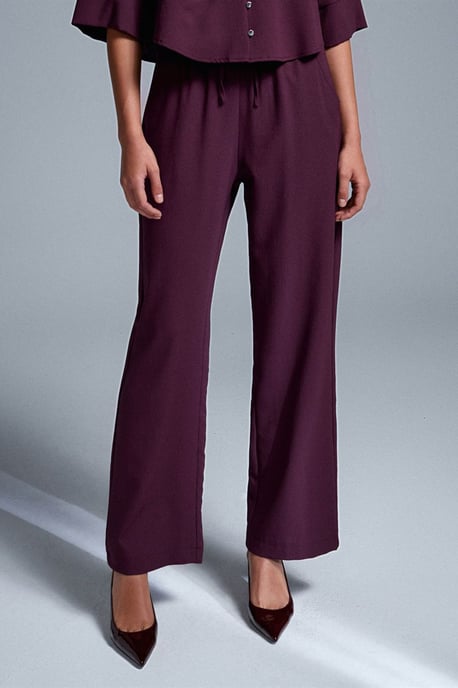 Women's Wide-Leg Crepe Trousers - Image 5
