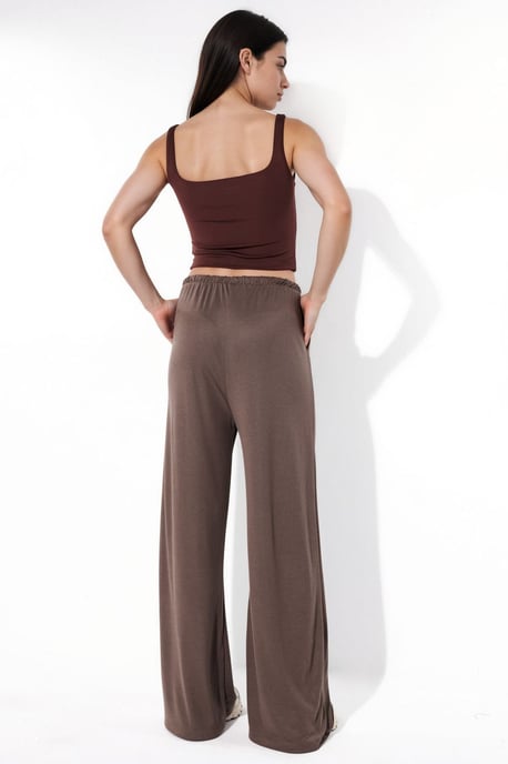 Wide Leg Drawstring Trousers - Image 3