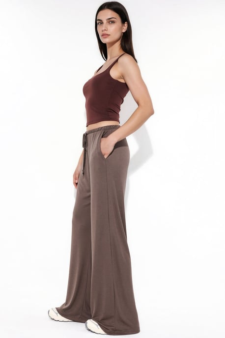 Wide Leg Drawstring Trousers - Image 4