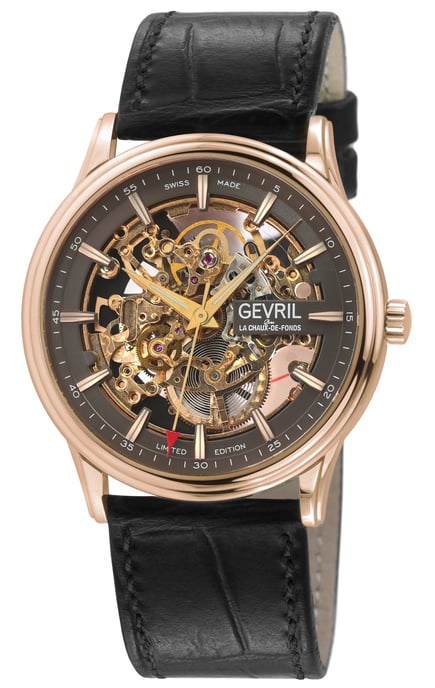 Gevril 321.74.72 Men's Five Points Skeleton Swiss Made Automatic, Slim ETA 2892 - Image 1