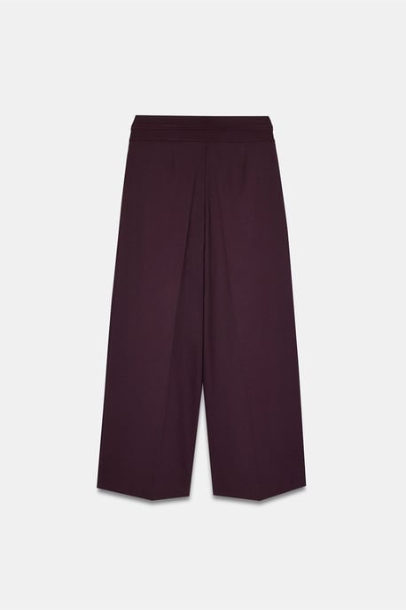 Högmidjade vida crepebyxor - Image 6