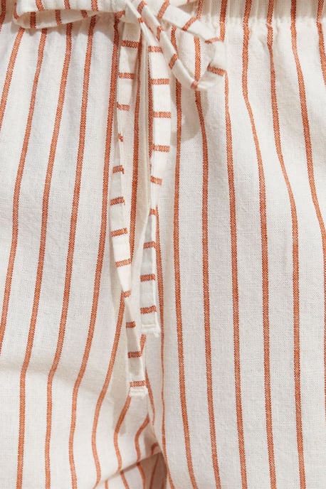 Dames Gestreepte Wijde Linnen Broek - Image 4