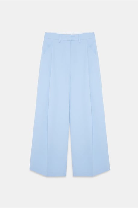 High-Waist Wide-Leg Crepe Trousers - Image 5