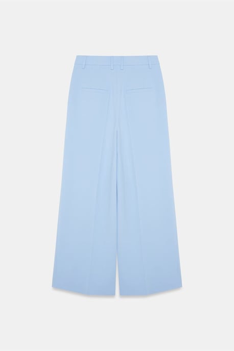 High-Waist Wide-Leg Crepe Trousers - Image 6