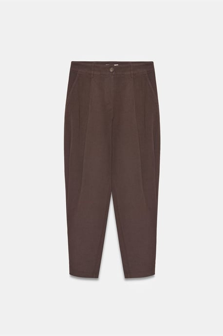 Dames Hoge Taille Wijde Broek van Poplin - Image 5