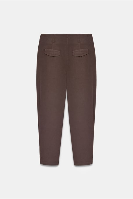 Dames Hoge Taille Wijde Broek van Poplin - Image 6