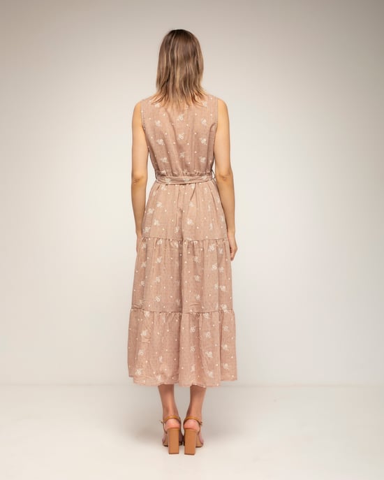Midi-blousejurk met borduursels - Image 3