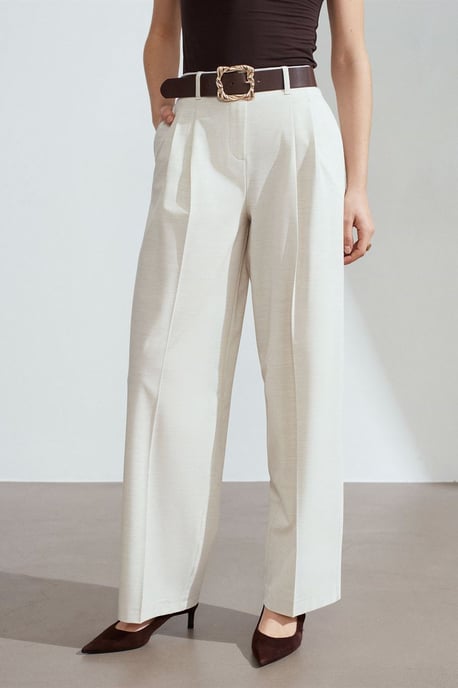 Belted Wide-leg Palazzo Trousers - Image 3