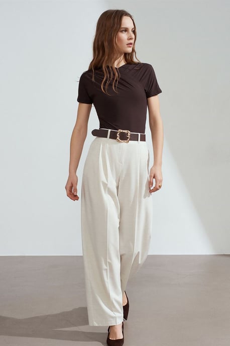 Belted Wide-leg Palazzo Trousers - Image 4