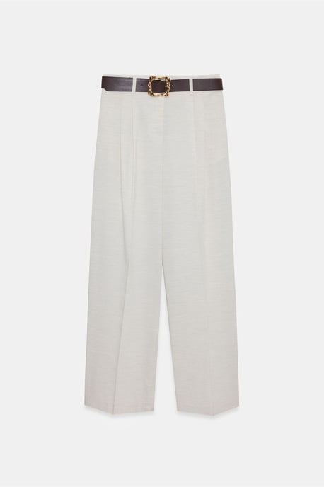 Belted Wide-leg Palazzo Trousers - Image 5