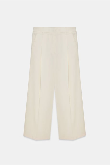 High-waist Wide-leg Crepe Trousers - Image 6