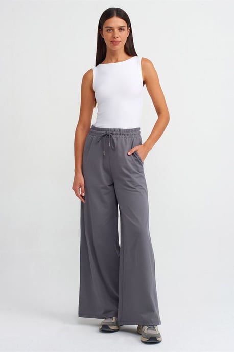Gestructureerde Katoenen Wijde Pantalons - Image 1