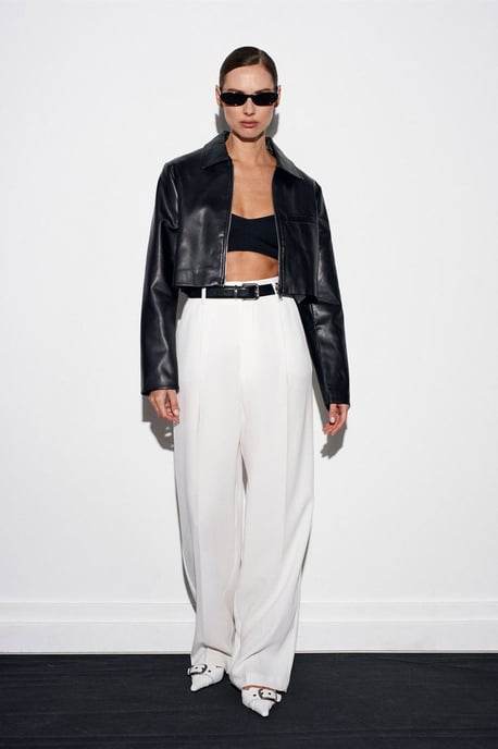Hoge taille Wijde Pijpen Crêpe Broek - Image 3