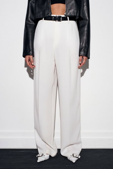 Hoge taille Wijde Pijpen Crêpe Broek - Image 6