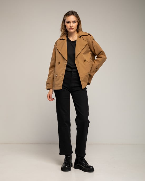 Basic wide leg jeans met een hoge taille. - Image 1