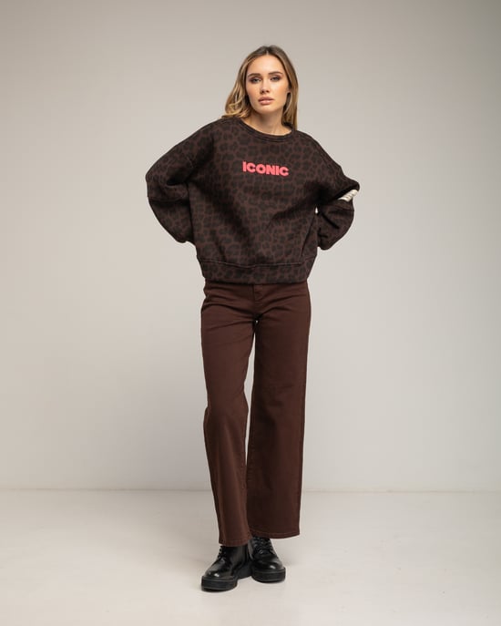 Basic wide leg jeans met een hoge taille. - Image 1