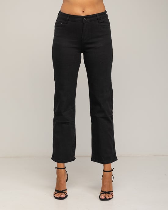 Basic wide leg jeans met een hoge taille. - Image 2