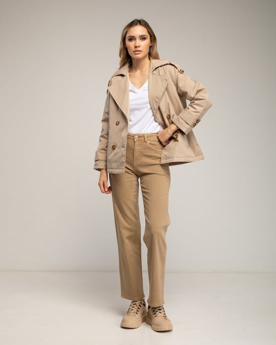 Basic wide leg jeans met een hoge taille. - Image 1