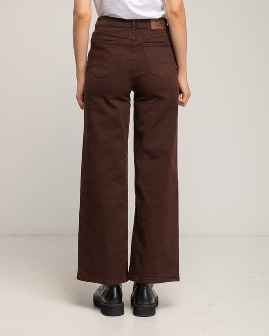 Basic wide leg jeans met een hoge taille. - Image 3