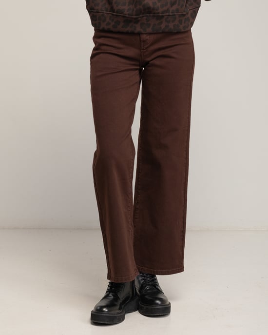 Basic wide leg jeans met een hoge taille. - Image 4