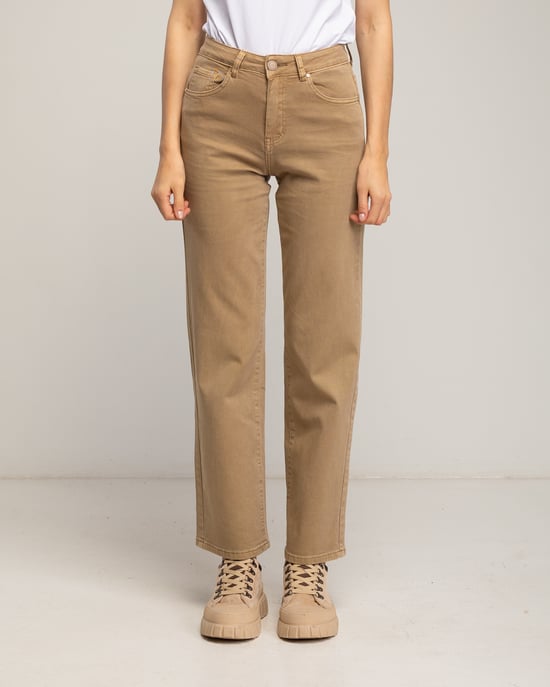 Basic wide leg jeans met een hoge taille. - Image 2