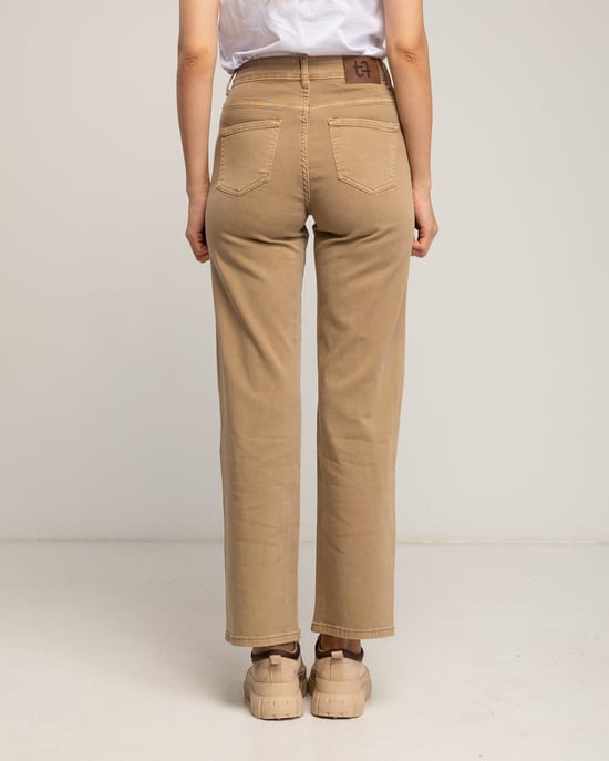 Basic wide leg jeans met een hoge taille. - Image 3