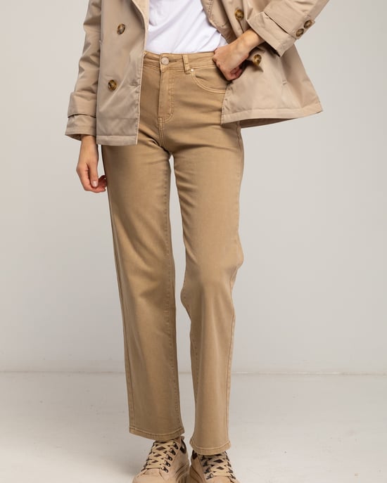 Basic wide leg jeans met een hoge taille. - Image 4