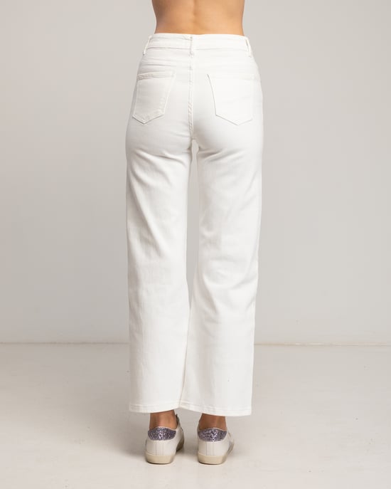 Straight fit jeans met geborduurde bloemen aan de voorkant. - Image 3