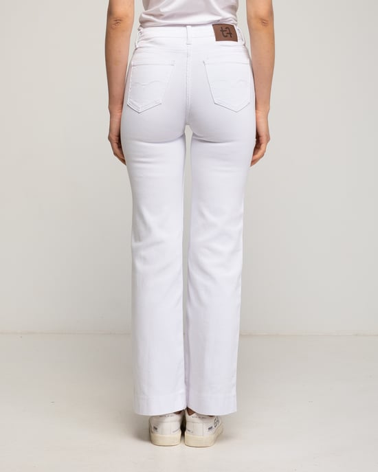 Basic wide leg jeans met een hoge taille. - Image 3