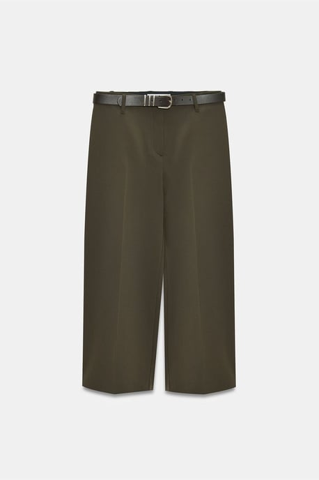 Hoogwaisted Gecurvde Culottes met Ceintuurlint - Image 5